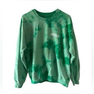 Bleach Dyed ILYSM Sweatshirt | Steph’s Originals | Size Medium